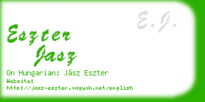eszter jasz business card